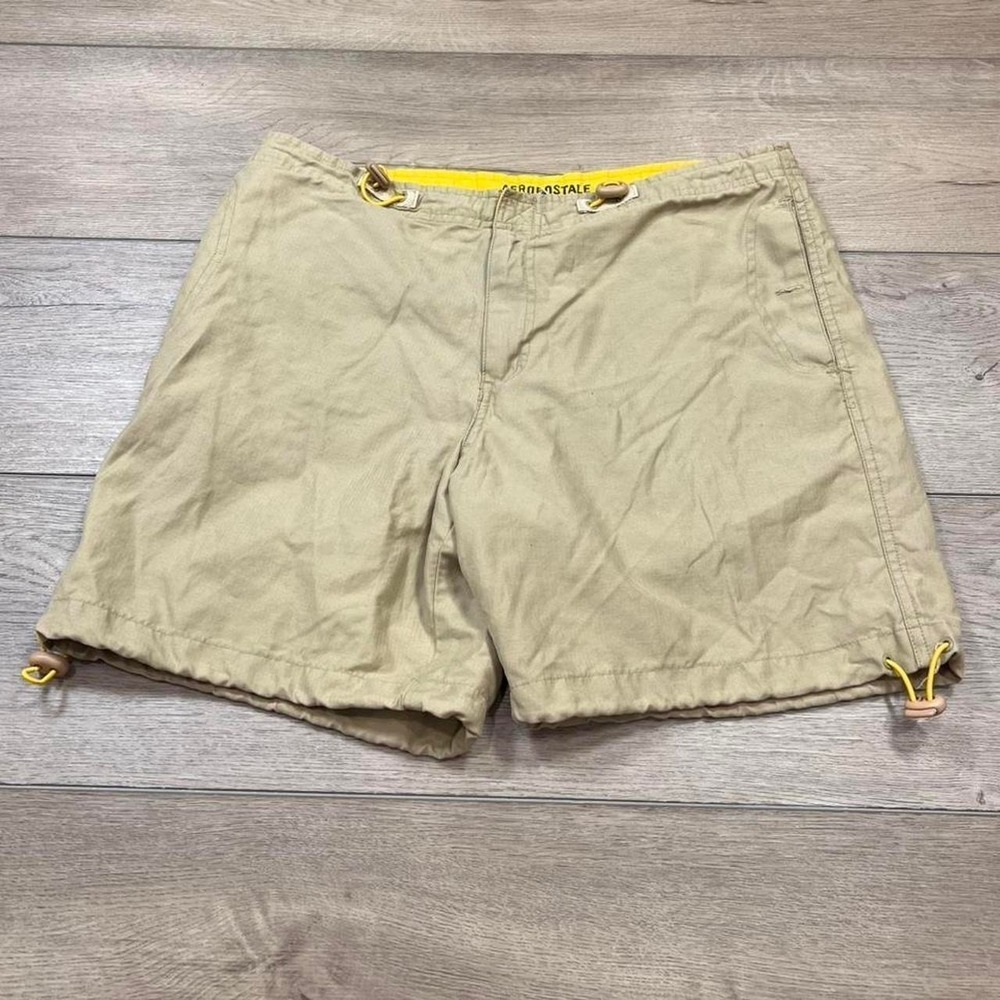 Aeropostale womens Khaki Gorpcore Hiking Shorts Bungee Waist Tan Size Medium